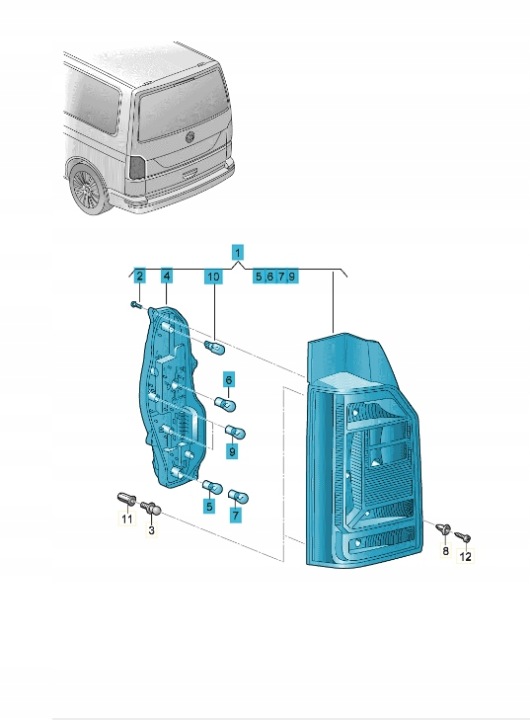 Světlomet 7E0945096AD — Volkswagen Multivan, Skladom v EÚ — foto 1