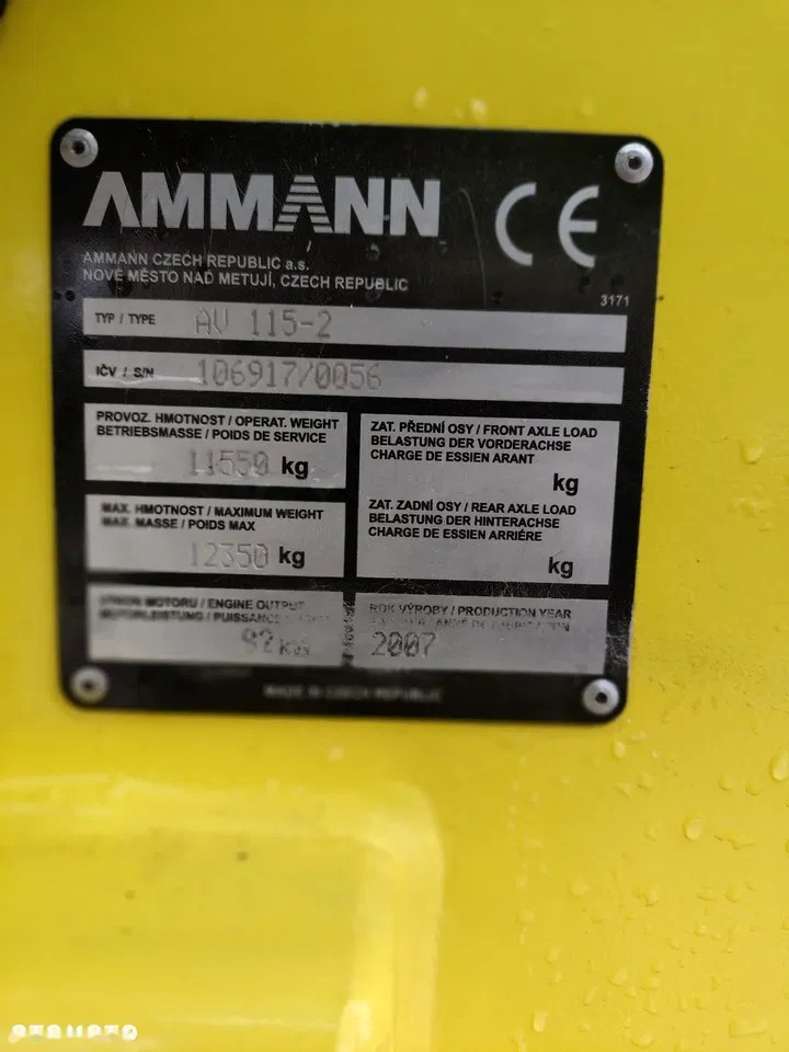 2007 Ammann AV 115-2, 1 645 mth, dovoz Skladom v EÚ — foto 13 z 18