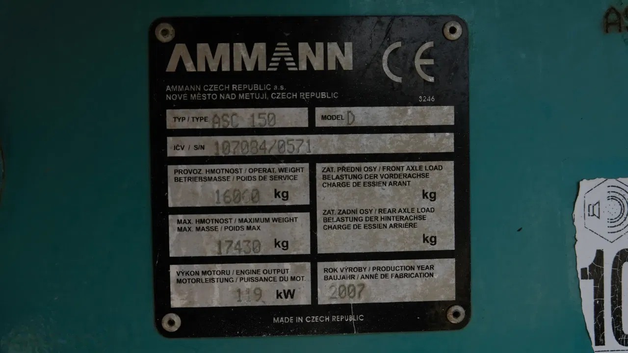 2007 Ammann, dovoz Skladom v EÚ — foto 9 z 23