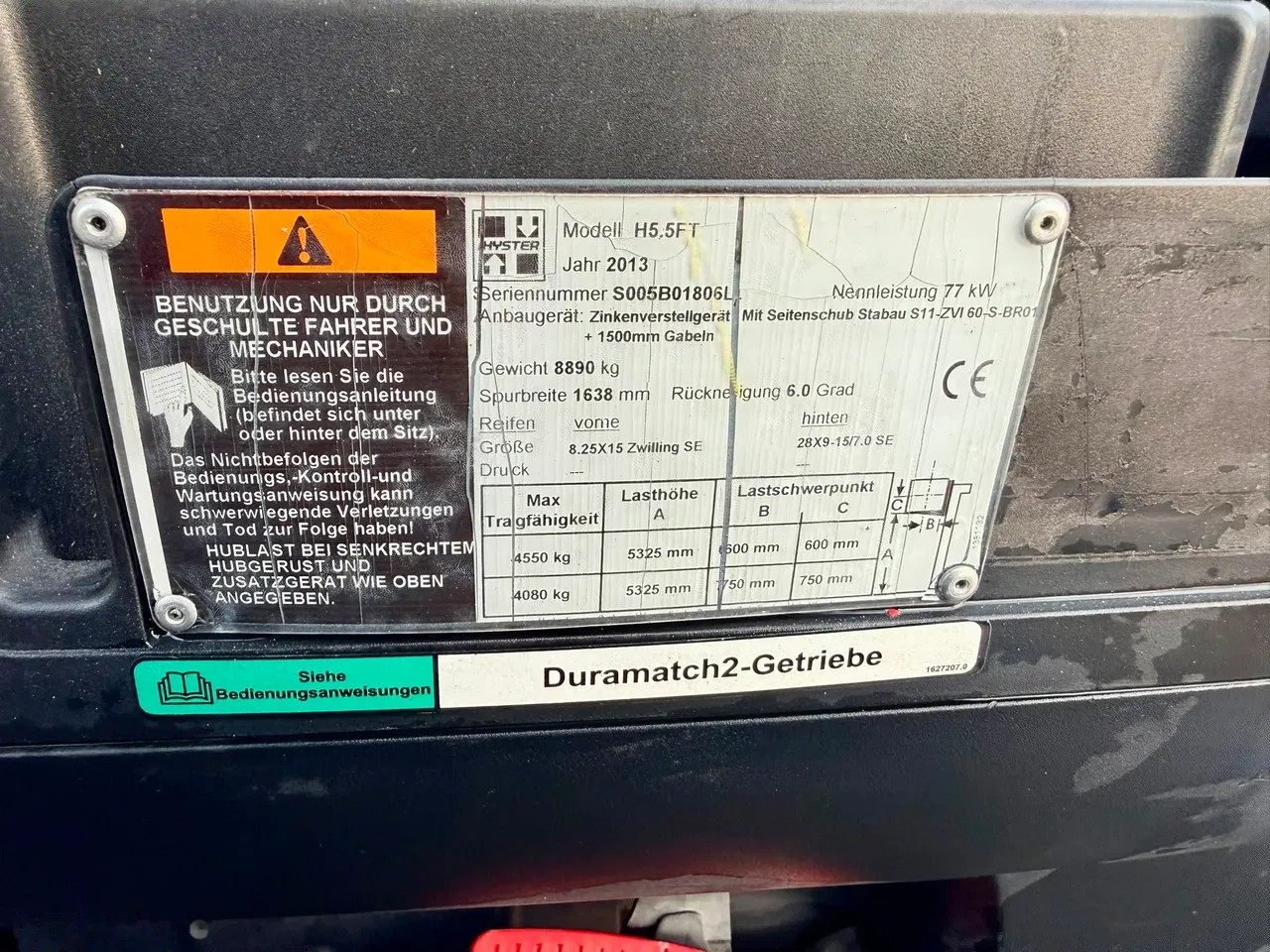 2013 Hyster H5.5 FT, 19 185 mth, dovoz Skladom v EÚ — foto 10 z 11