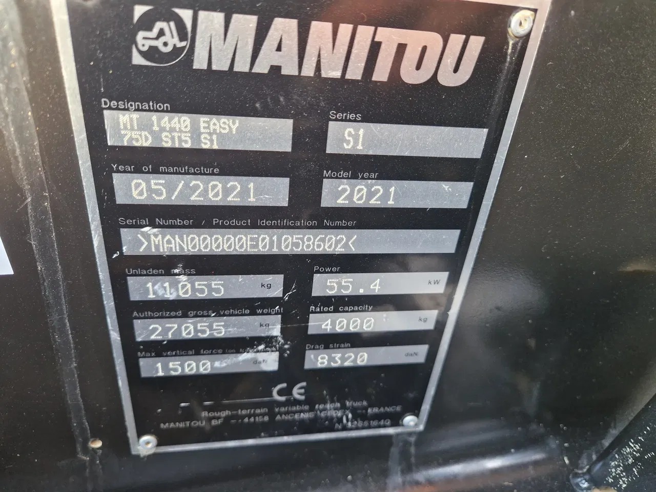 2021 Manitou MT, 5 357 mth, dovoz Skladom v EÚ — foto 10 z 18