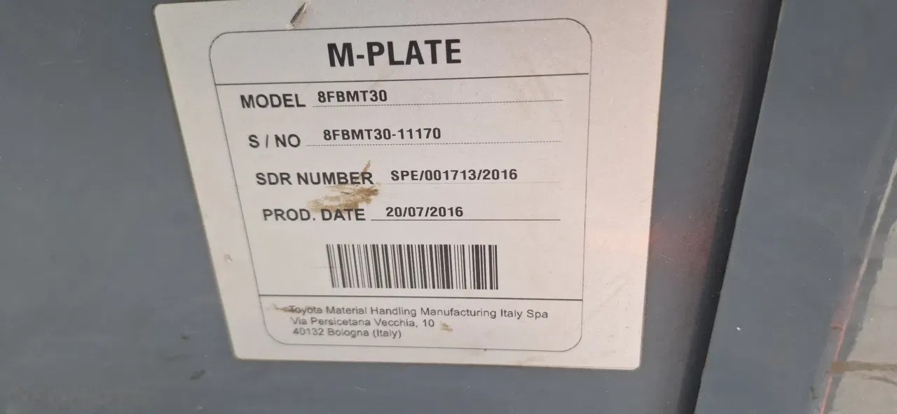 2016 Toyota 8FBMT30, 11 063 mth, dovoz Skladom v EÚ — foto 9 z 11