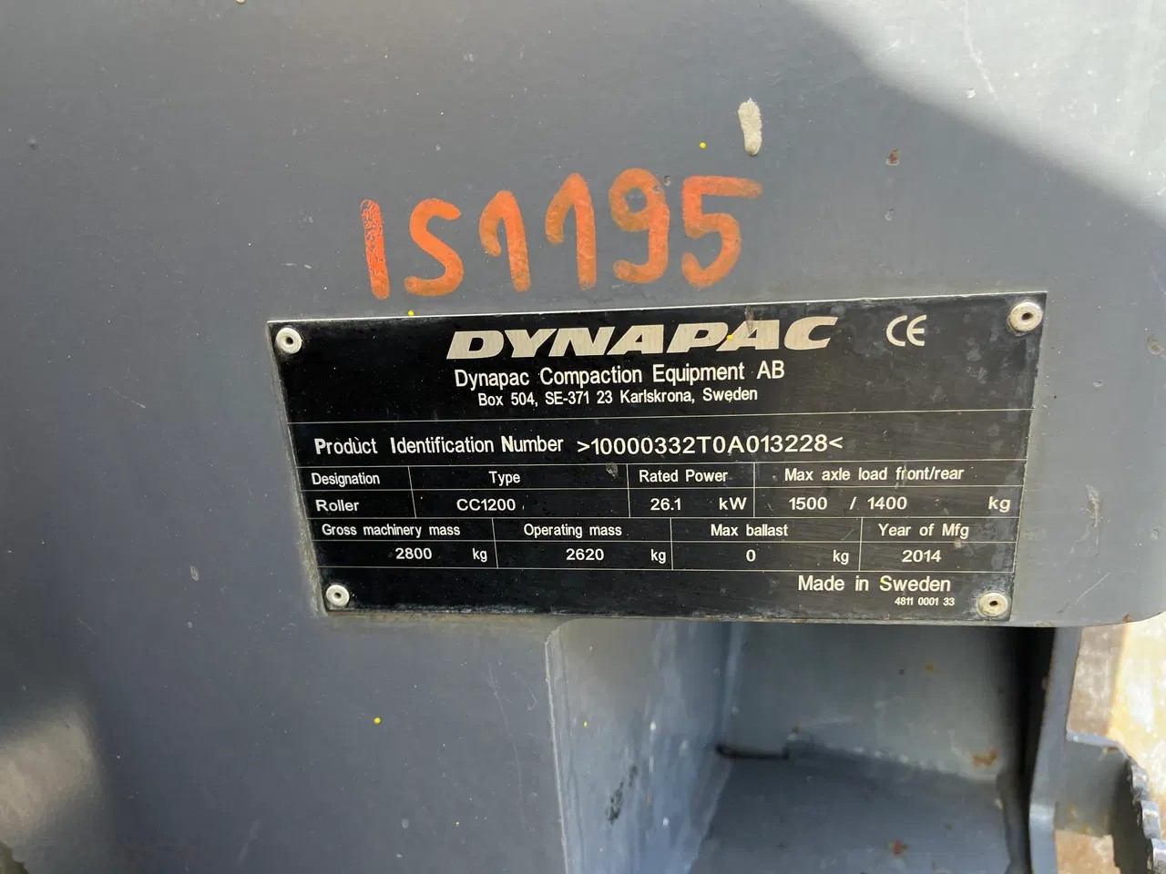 2014 Dynapac CC1200, 1 405 mth, dovoz Skladom v EÚ — foto 13 z 24