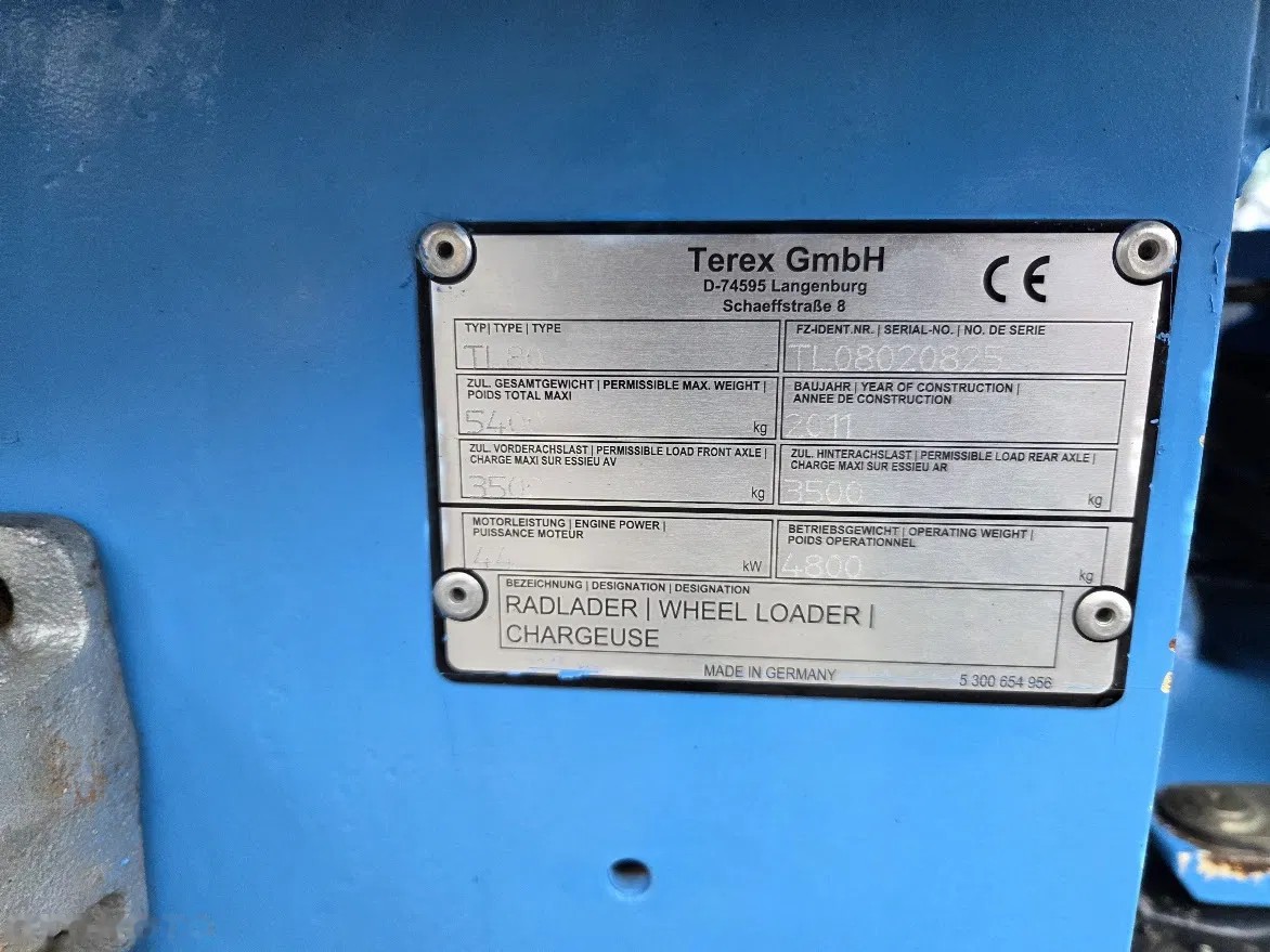 2011 Terex NAKLADAČ, 5 530 mth, dovoz Skladom v EÚ — foto 7 z 15