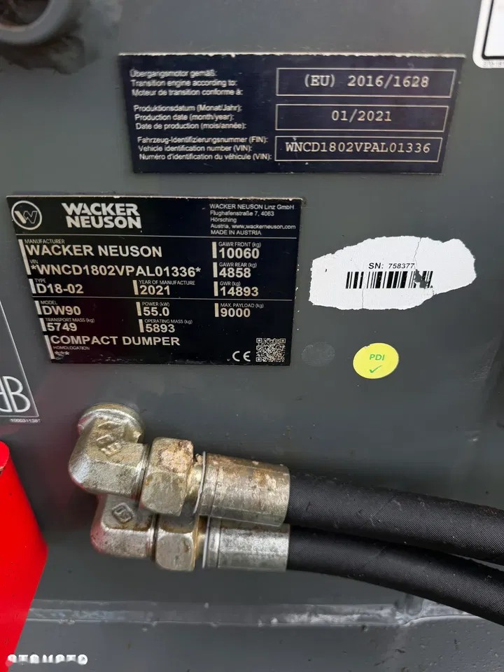 2021 Wacker Neuson DW90, 1 790 mth, dovoz Skladom v EÚ — foto 10 z 24