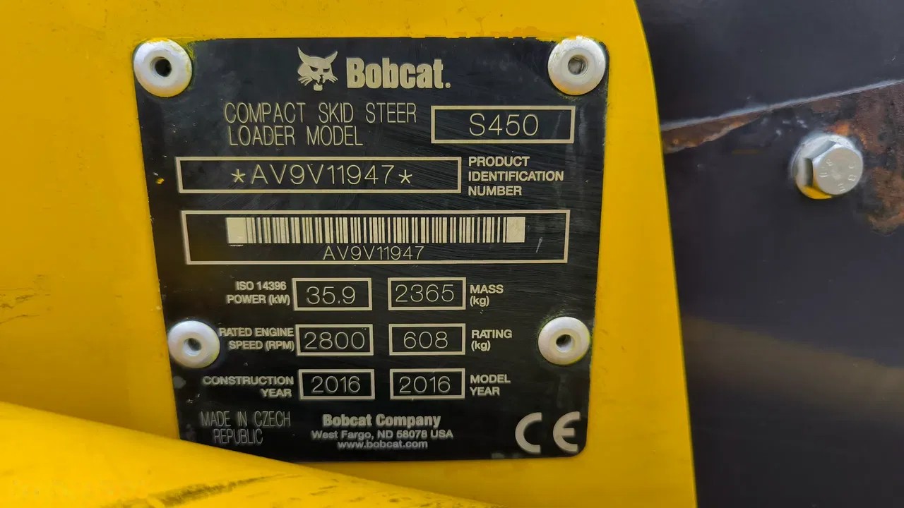 2016 Bobcat S450, 2 426 mth, dovoz Skladom v EÚ — foto 8 z 21