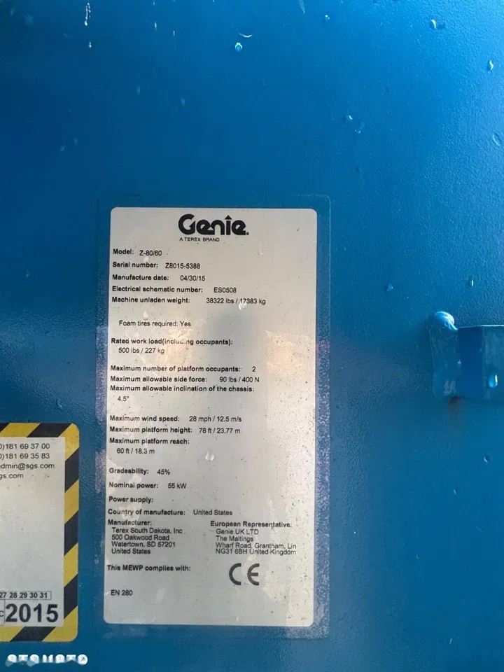 2015 Genie, 3 500 mth, dovoz Skladom v EÚ — foto 4 z 10