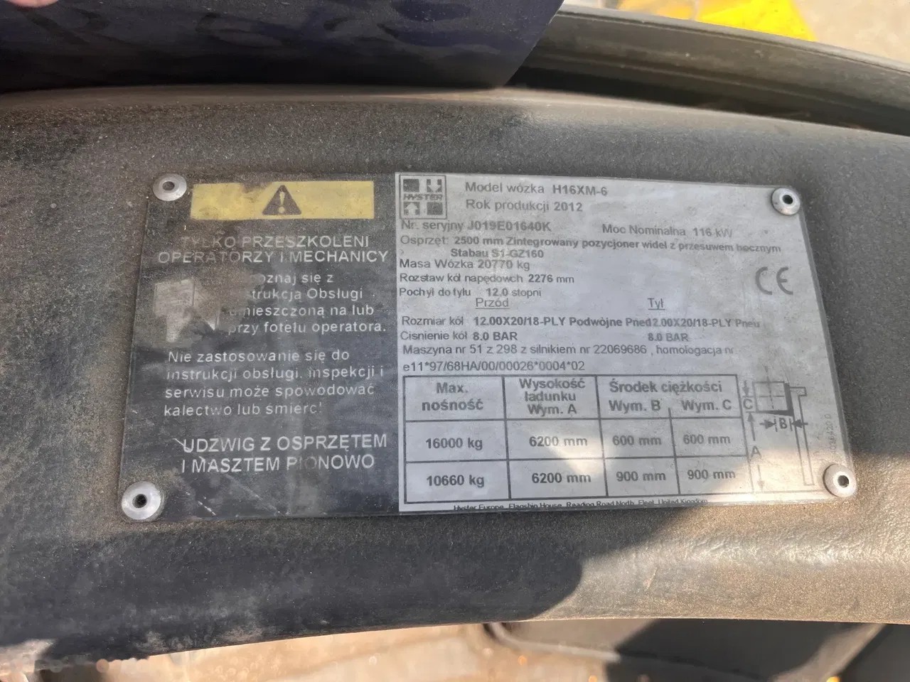 2012 Hyster H16XM-6, 47 991 mth, dovoz Skladom v EÚ — foto 6 z 10