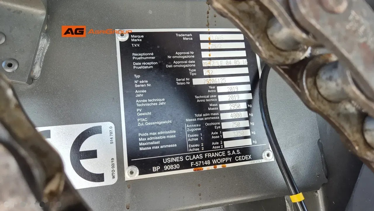 2019 Claas VARIANT 485 RC 2019, dovoz Skladom v EÚ — foto 14 z 17