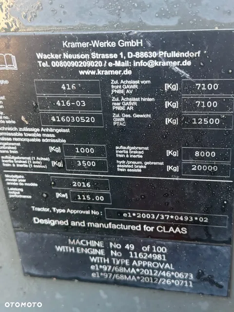 2016 Claas SCORPION 7055, 7 600 mth, dovoz Skladom v EÚ — foto 7 z 7