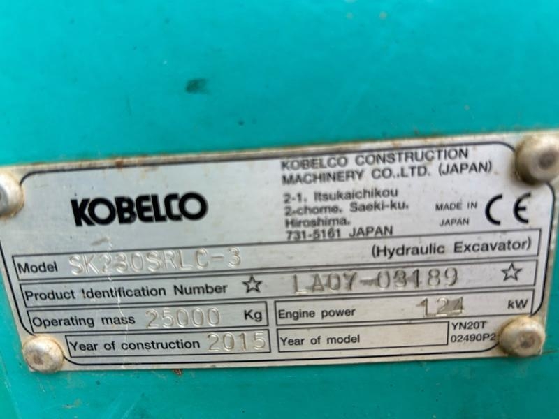 2015 Kobelco SK230SRLC-3, 9 300 mth, dovoz Skladom v EÚ — foto 8 z 10