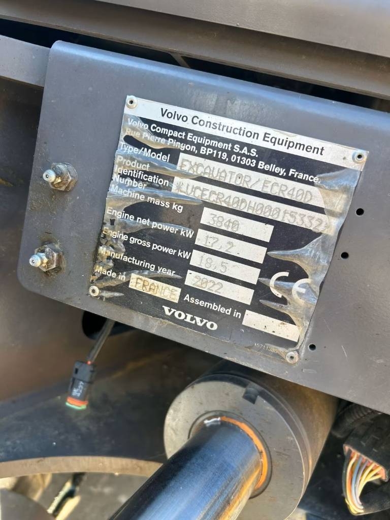 2022 Volvo ECR 40 D, 620 mth, dovoz Skladom v EÚ — foto 8 z 8