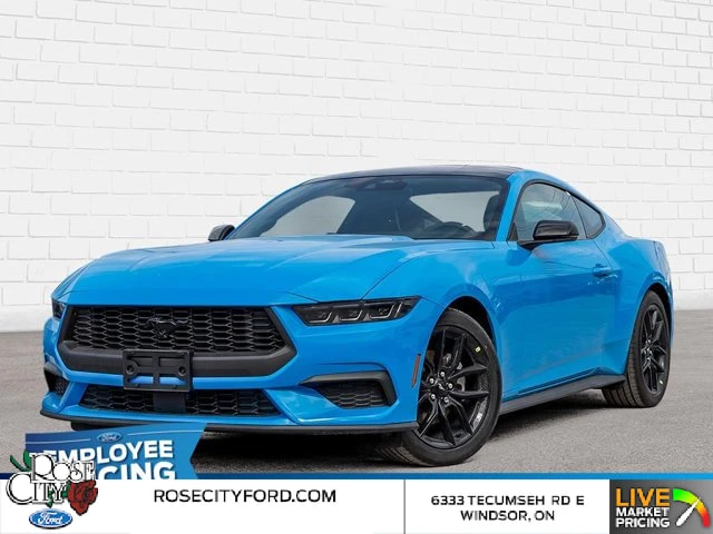 2026 Ford Mustang EcoBoost, modrá, 10 km, dovoz Kanada — foto 1