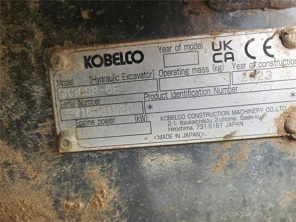 2023 Kobelco SK30SR-6E, 1 500 mth, dovoz Skladom v EÚ — foto 6 z 10