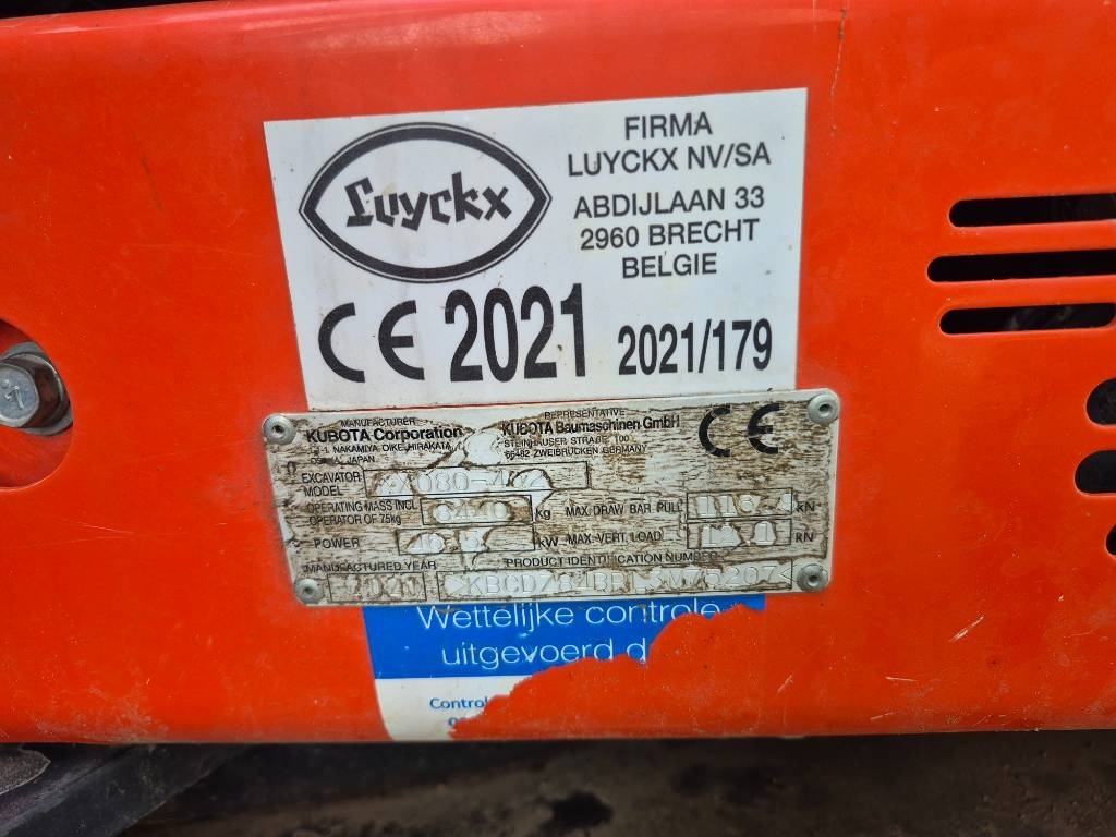 2021 Kubota KX080 4@2, 425 mth, dovoz Skladom v EÚ — foto 8 z 14