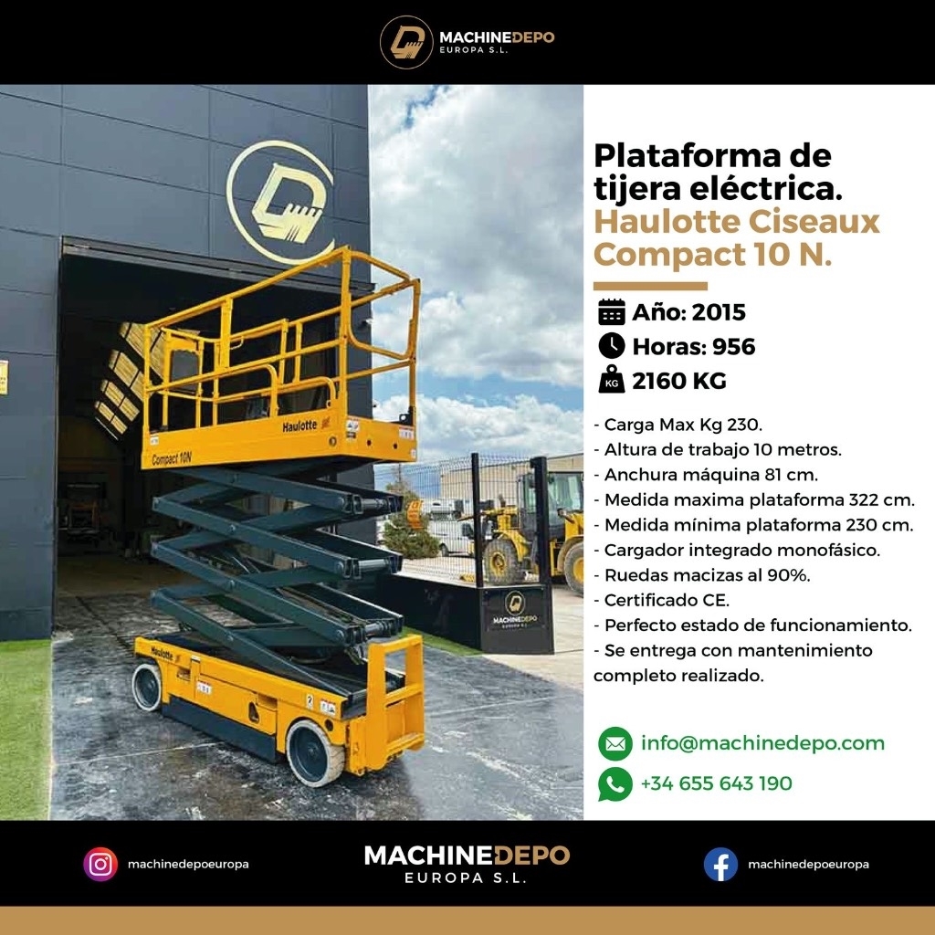 2015 Haulotte Compact 10 N, 956 mth, dovoz Skladom v EÚ — foto 1