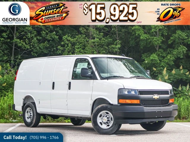 2025 Chevrolet Express - Power/Driver Convenience Pkg, biela, 90 km, dovoz Kanada — foto 1