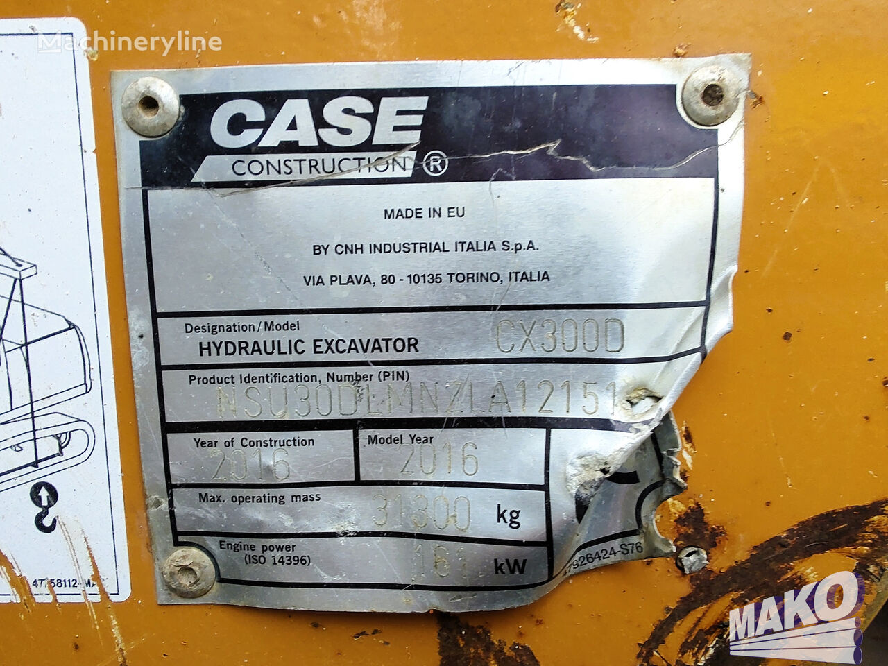 2016 Case CX300D, 9 926 mth, dovoz Skladom v EÚ — foto 14 z 14
