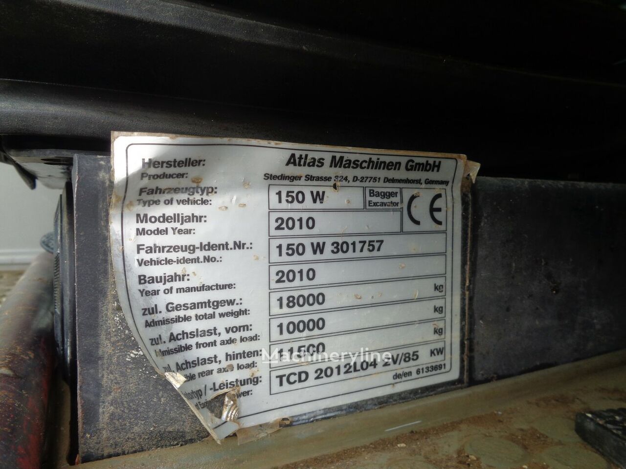 2010 Atlas 150W, 10 468 mth, dovoz Skladom v EÚ — foto 7 z 16