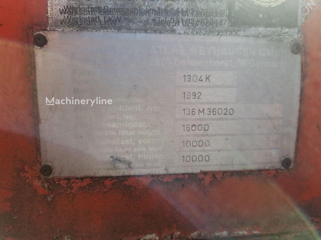 1992 Atlas 1304, dovoz Skladom v EÚ — foto 3 z 3