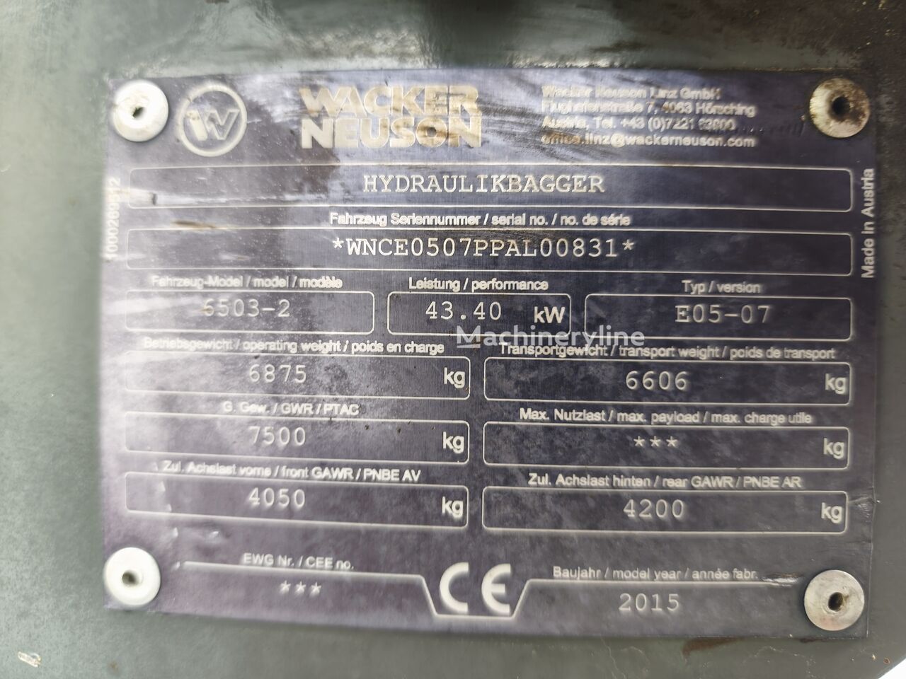 2015 Wacker Neuson 6503, 5 615 mth, dovoz Skladom v EÚ — foto 14 z 15