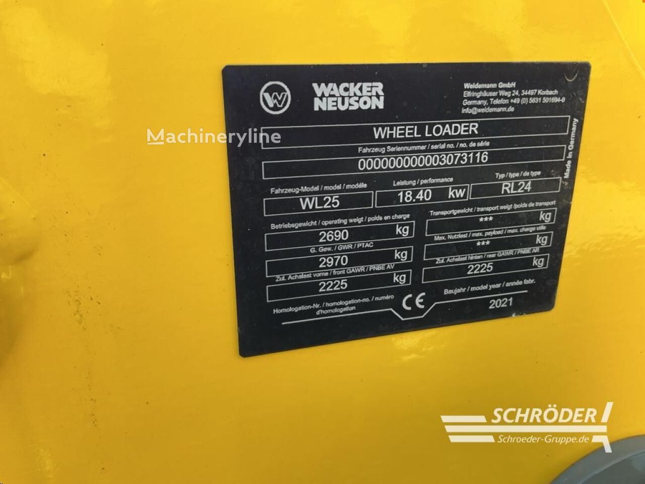 2021 Wacker WL, 789 mth, dovoz Skladom v EÚ — foto 14 z 16