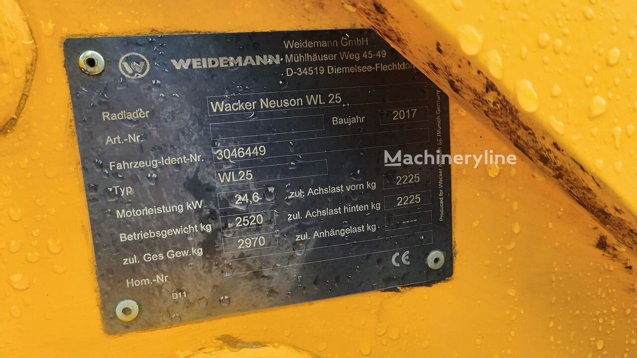 2017 Wacker Neuson WL, 1 535 mth, dovoz Skladom v EÚ — foto 9 z 16