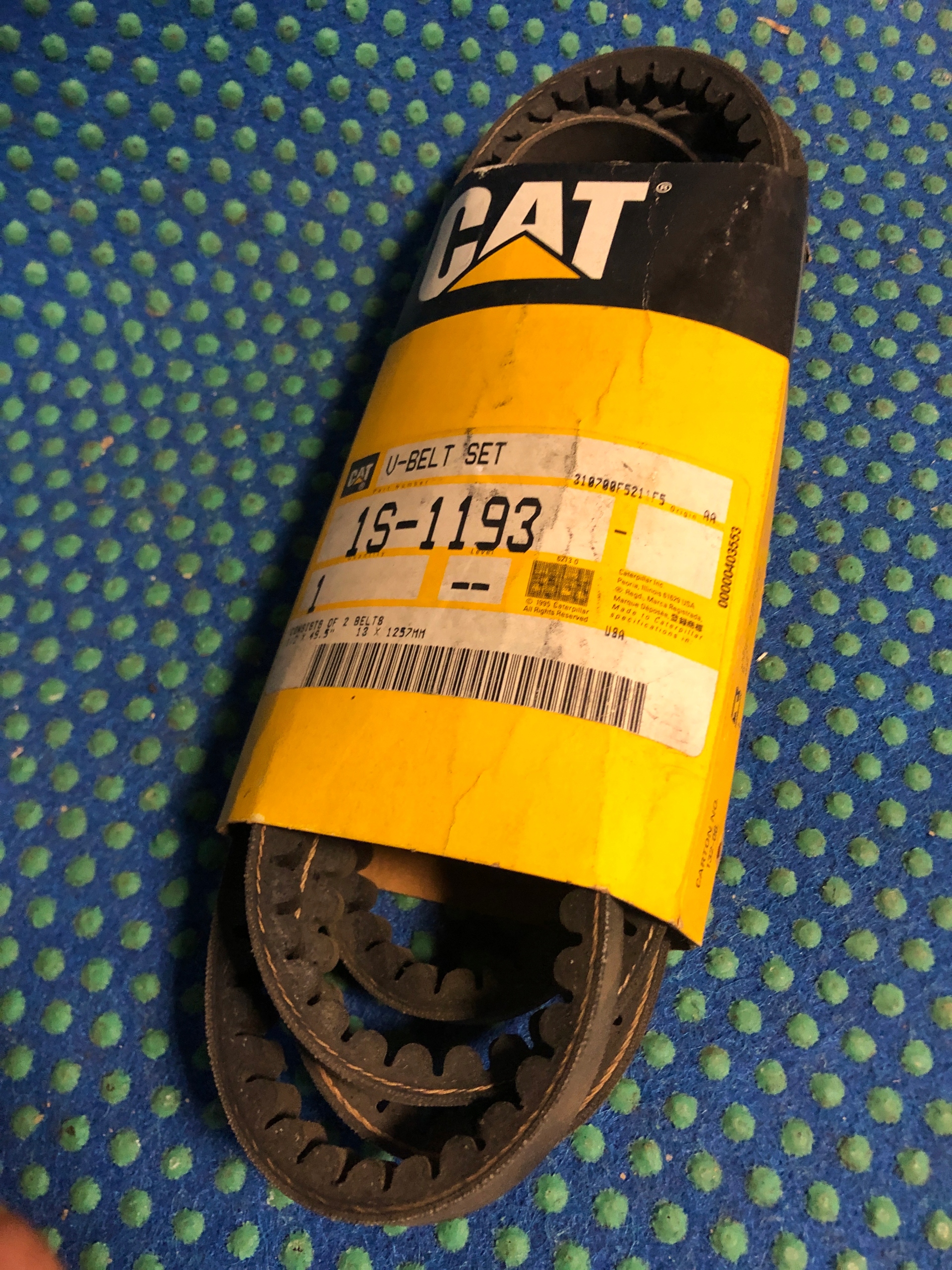Pasek klinowy zebaty (komplet 2 ks) CAT 1S-1193, Skladom v EÚ — foto 1