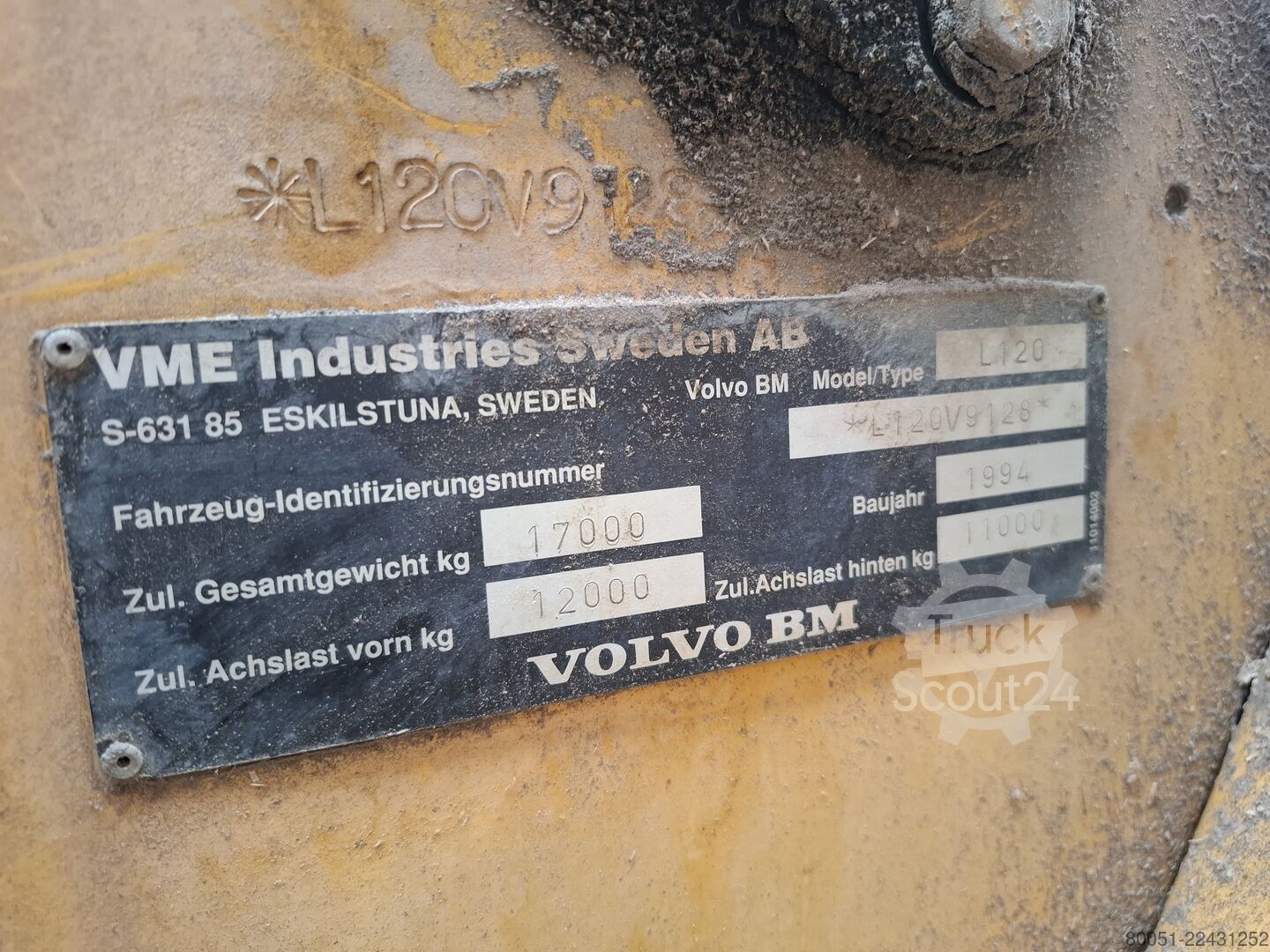 1994 Volvo L120B, 21 023 mth, dovoz Skladom v EÚ — foto 3 z 4
