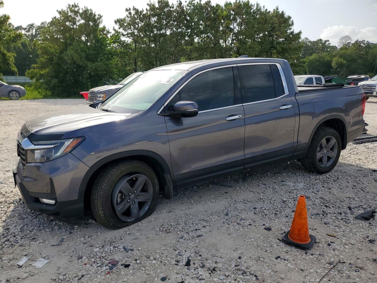 2021 Honda RIDGELINE RTL, sivá, 40 703 km, dovoz USA — foto 1
