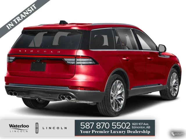 2026 Lincoln Aviator Reserve, červená, 10 km, dovoz Kanada — foto 2 z 3