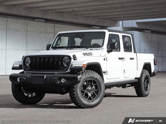2026 Jeep Gladiator Willys, biela, dovoz Kanada — foto 1 z 12 2026 Jeep Gladiator Willys, biela, dovoz Kanada — foto 1 z 12