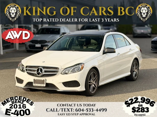 2016 Mercedes-Benz Eclass E 400, biela, 62 919 km, dovoz Kanada — foto 1 2016 Mercedes-Benz Eclass E 400, biela, 62 919 km, dovoz Kanada — foto 1