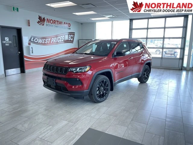 2026 Jeep Compass Altitude | AWD | Leather | NAV | Apple CarPlay | Remote Start | Heated Seats | Backup Camera, červená, 15 km, dovoz Kanada — foto 1