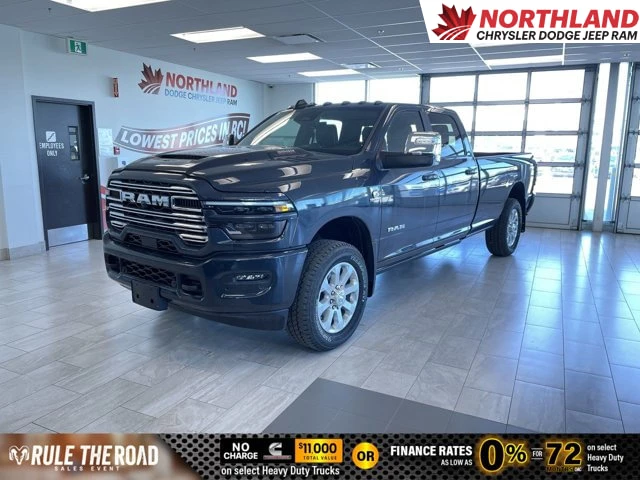 2026 RAM 3500 Laramie | 4WD | Diesel | Long Box | Leather | Tow | Sunroof | NAV | Apple CarPlay | Remote Start, modrá, 15 km, dovoz Kanada — foto 1