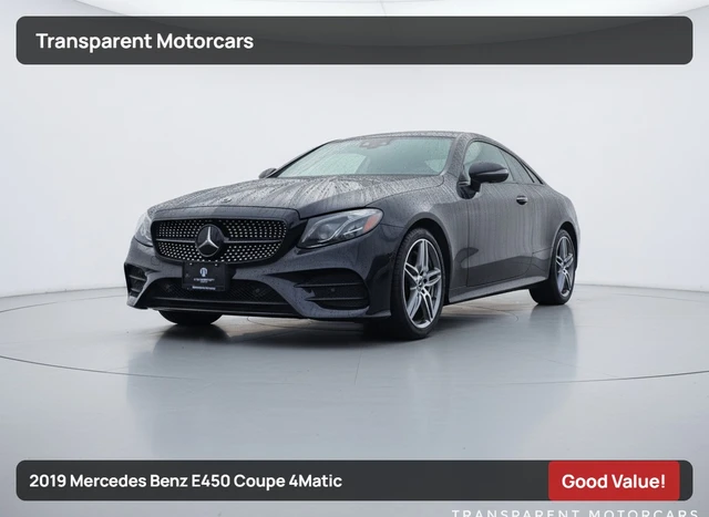 2019 Mercedes-Benz Eclass E450, čierna, 53 500 km, dovoz Kanada — foto 1