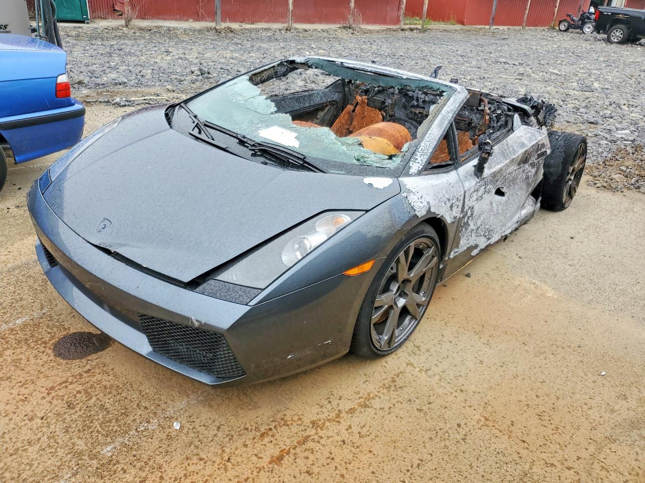 2007 Lamborghini GALLARDO SPYDER, sivá, dovoz USA — foto 1